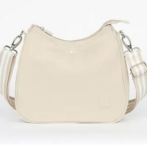 IHKWIP Side Stripe Saddle Crossbody Nylon Bag Sand Beige